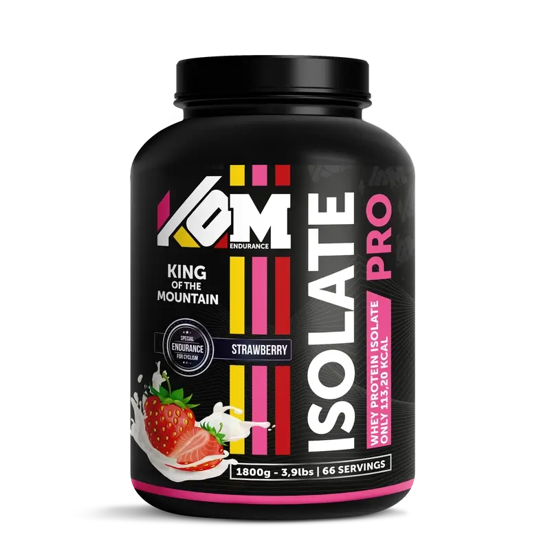 Kom Endurance Protein Sports Nutrition, 1,8kg Dose Proteinisolat mit Erdbeergeschmack