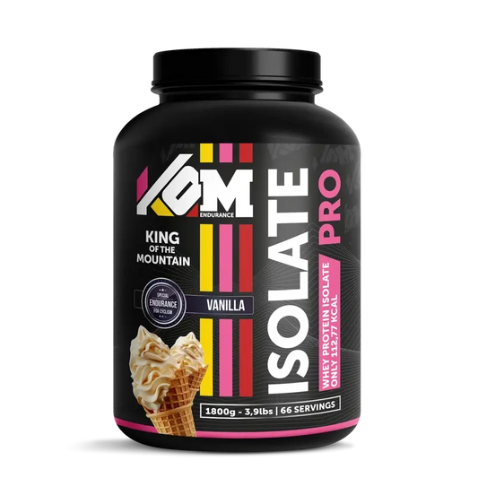 Kom Endurance Protein Sports Nutrition, 1,8kg Proteinisolat mit Vanillegeschmack im Kanister