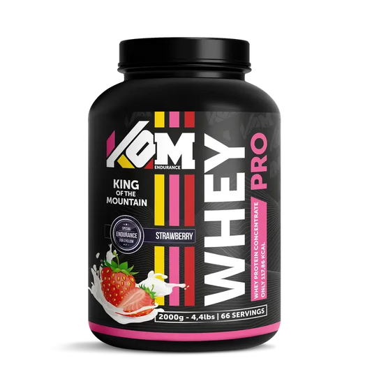 Kom Endurance Proteins Sports Nutrition , Molkenprotein 2kg Dose mit Erdbeergeschmack