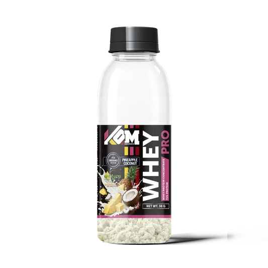 Kom Endurance Proteins Sports Nutrition , Einzeldosisflasche Molkenprotein 30g Ananas-Kokosnuss-Geschmack