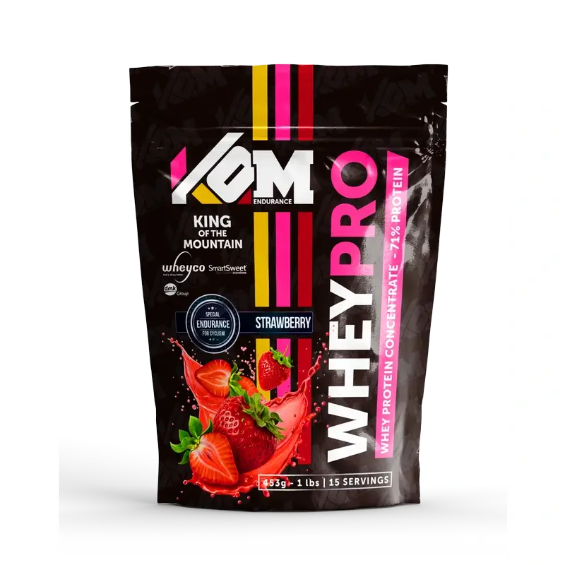 Kom Endurance Proteins Sports Nutrition , Molkenproteinbeutel 453 g Erdbeergeschmack