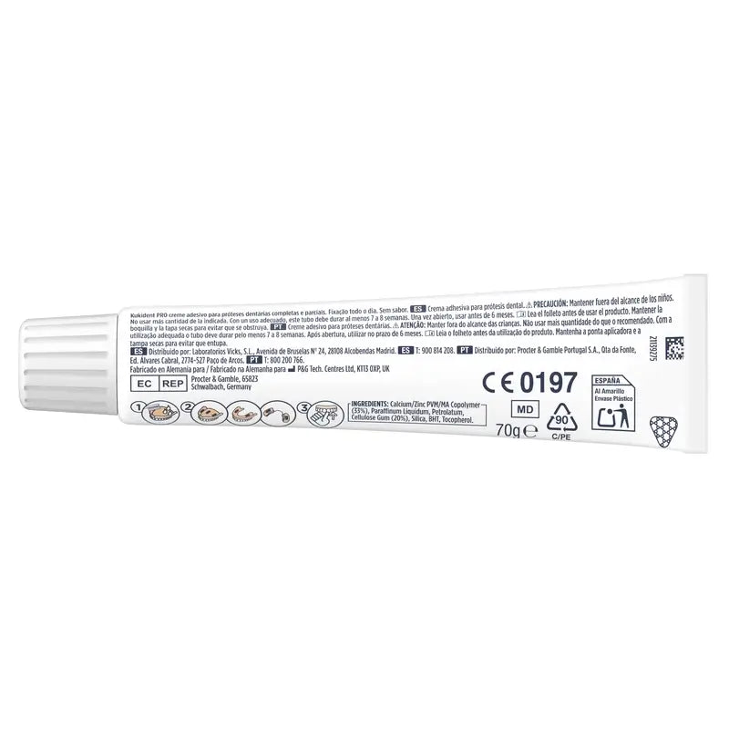 Kukident Quadruple Pro Complete Haftcreme für Zahnersatz, Neutral 4 x 70 Gr