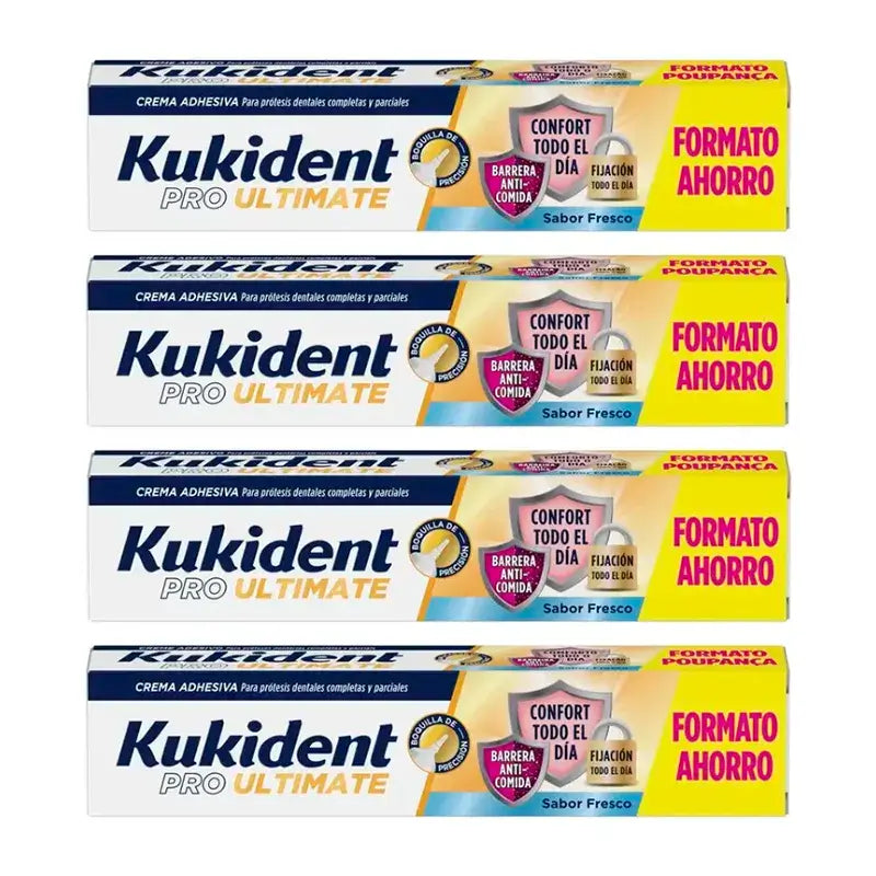 Kukident Quadruple Pro Ultimativ Frischer Geschmack, 4 x 57 Gr