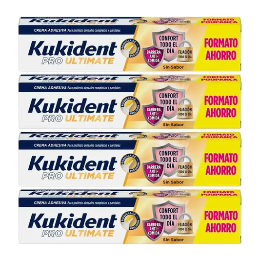 Kukident Quadruple Pro Ultimate Geschmacksfrei, 4 x 57 Gr