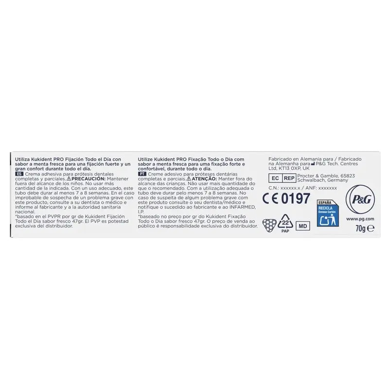 Kukident Pro Complete Klassische Geschmacksrichtung Zahnklebecreme 70 gr