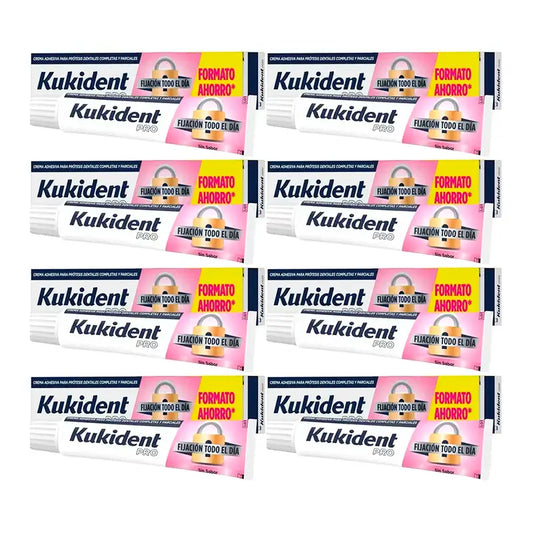 Kukident Pro Complete Gebiss-Haftcreme, Packung 8 x 70 G