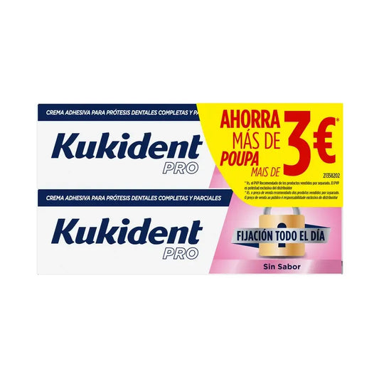 Kukident Pro Flavourless All Day Hold, Sparpaket, 2x47 Gramm