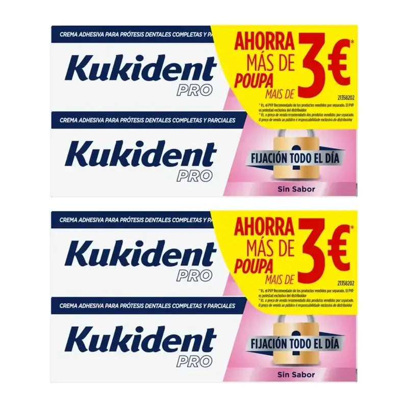 Kukident Pro All Day Tasteless Bonding, Sparpackung, 4X47 Gr