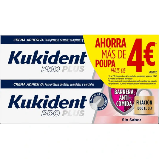 Kukident Pro Plus Barriere Anticomida, Sparpaket, 2x40 Gramm
