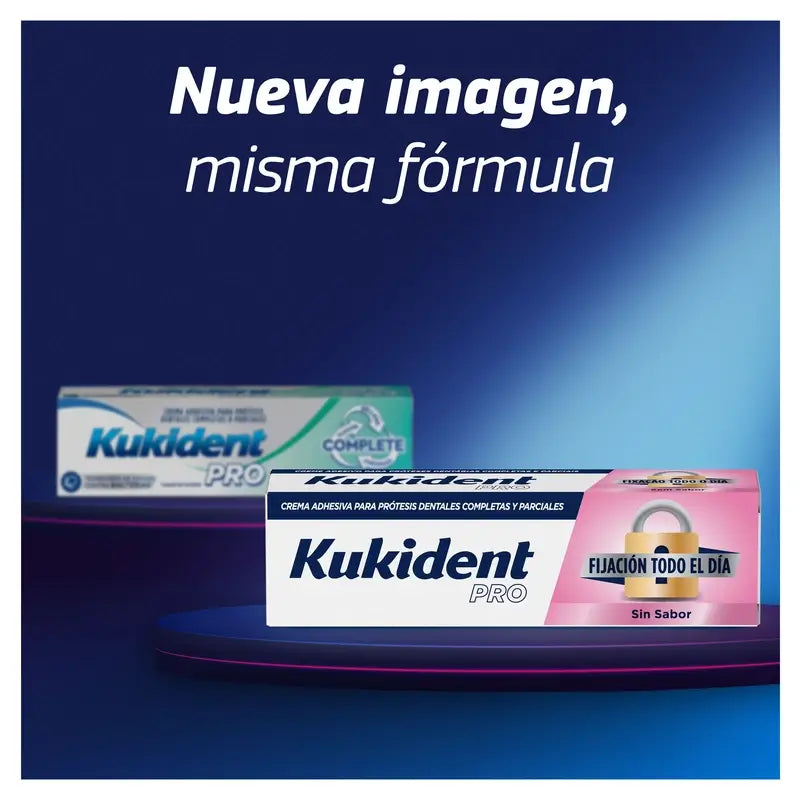 Kukident Triplo Pro Komplette Haftcreme für Zahnersatz, Neutral 3 x 70 Gr