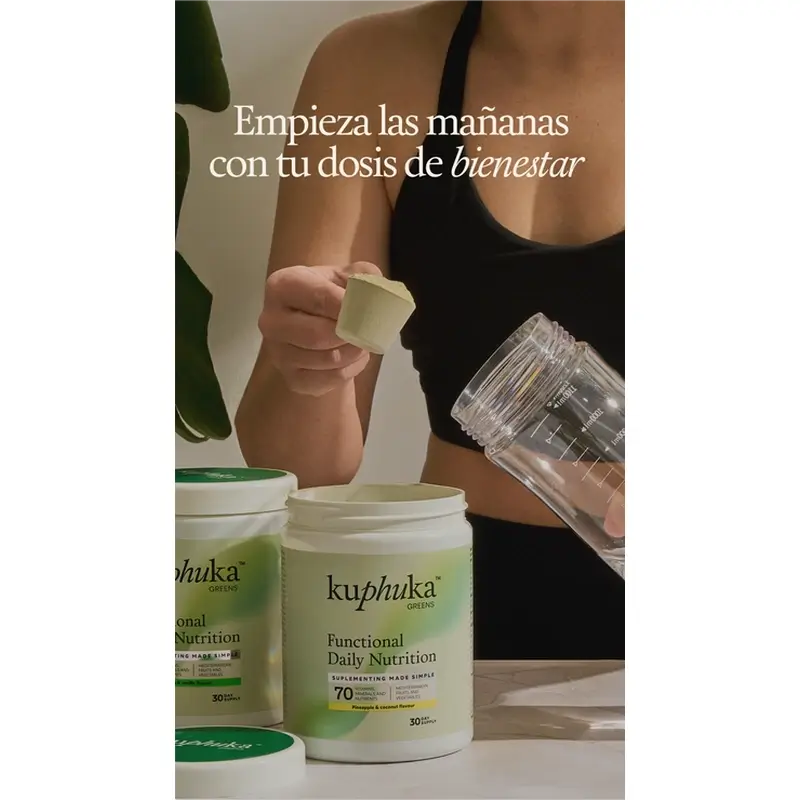 Kuphuka Greens Nahrungsergänzungsmittel 100% Natürlich & Ganzheitlich Apfel & Vanille, 411 Gramm