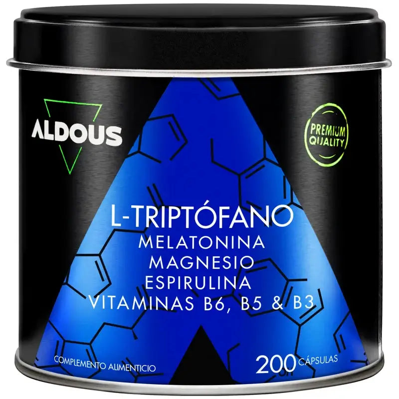 Aldous Labs L-Tryptophan Premium Melatonin 1,78 mg Magnesium, 200 vegetarische Kapseln