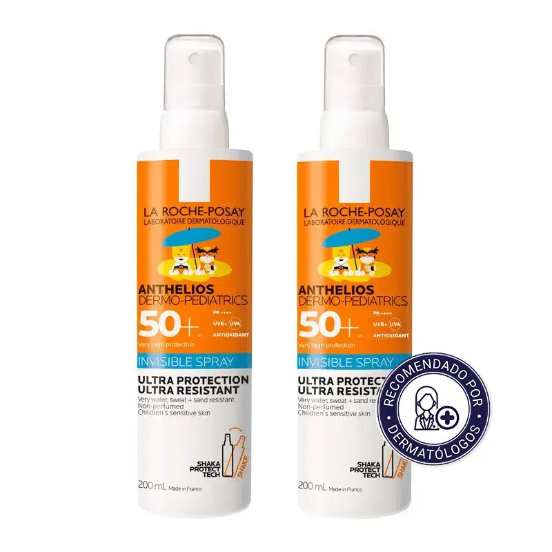 La Roche Posay Anthelios Dermo-Pediatrics Unsichtbares Spray SPF 50+ Ultra Resistant, 2x200 ml