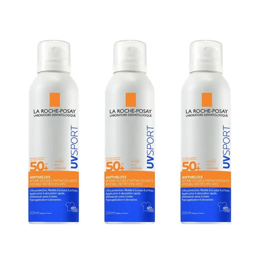 La Roche Posay Anthelios Uv Sport Unsichtbarer kühlender Nebel Spf50+ , 3X200 Ml