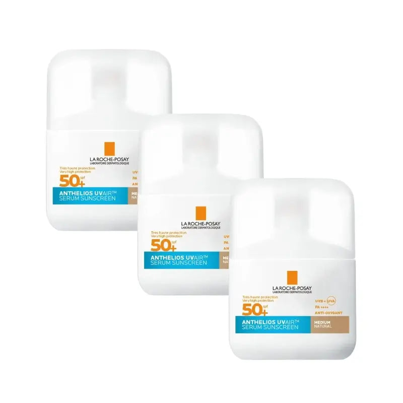 La Roche Posay Anthelios Uvair Sun Serum Spf50+ Getöntes Medium , 3X50 Ml