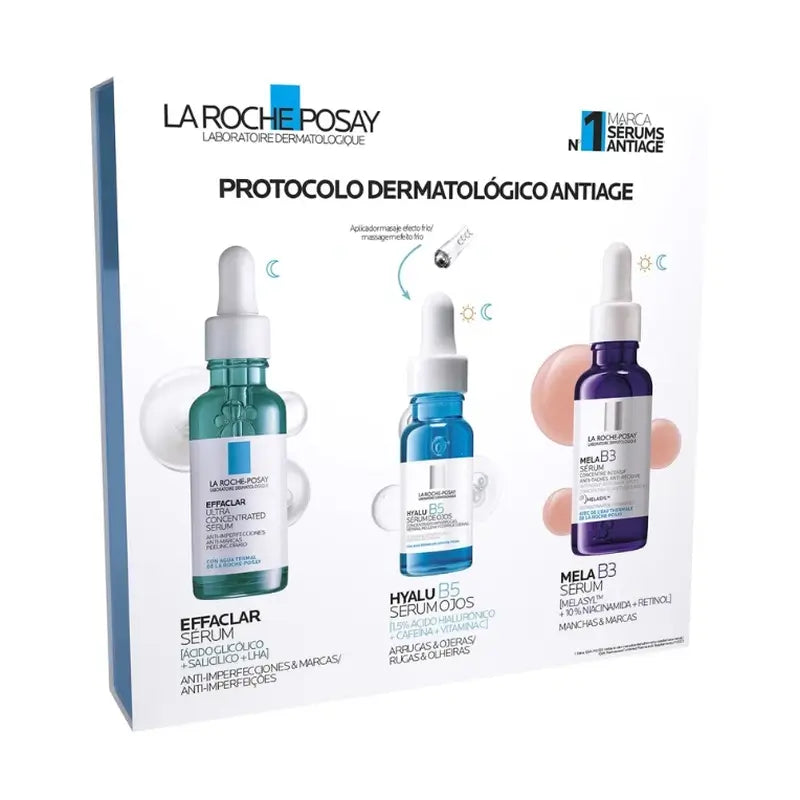 La Roche Posay Effaclar Serum Box 30 ml + Mela B3 Serum 10 ml + Hyalu B5 Augenserum 5 ml