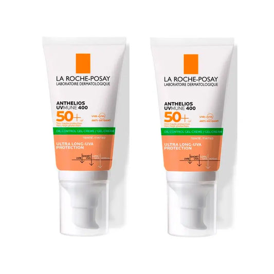 La Roche Posay Duplo Anthelios Uvmune 400 Oil Control Gel-Cream Spf50+ Farbe, 2 X 50 Ml