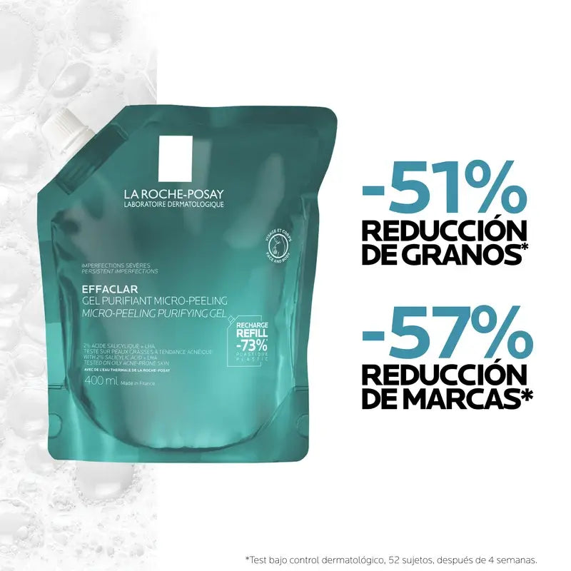 La Roche-Posay Effaclar Mikro-Peeling-Gel, Nachfüllpackung, 400 ml