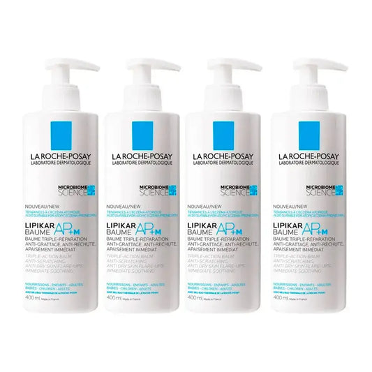 La Roche Posay Lipikar Baume Ap+M, Packung 4 x 400 ml