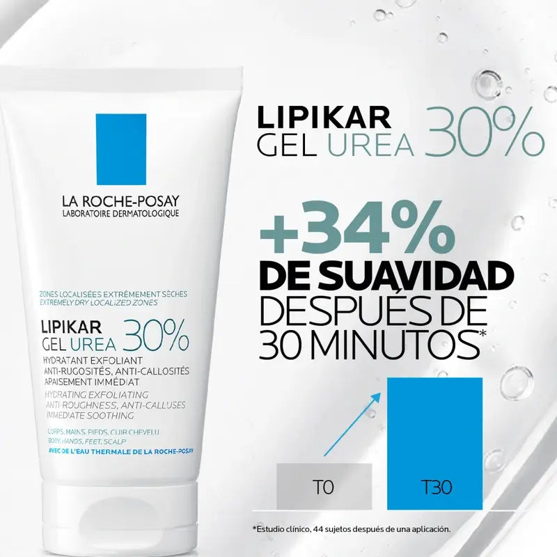 La Roche Posay Lipikar Urea Gel 30% - Feuchtigkeitsspendendes Gel mit Urea , 50 ml