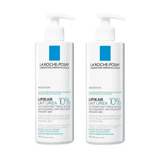 La Roche Posay Lipikar Lait Urea 10%, 2 x 400 ml Packung