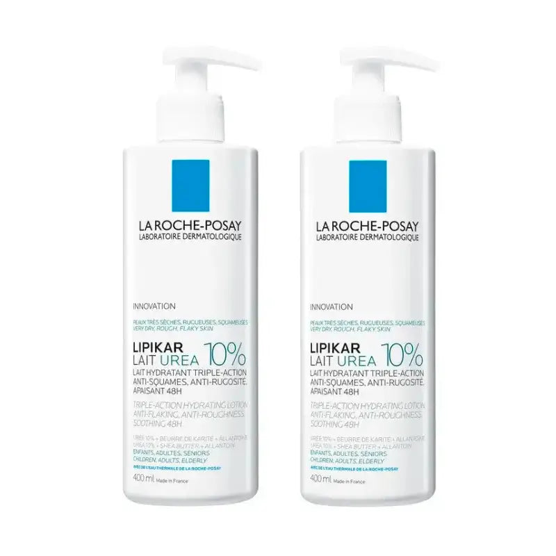 La Roche Posay Lipikar Lait Urea 10%, 2 x 400 ml Packung