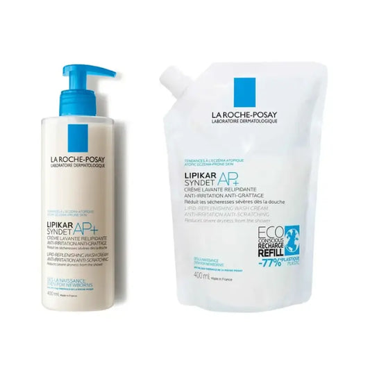 La Roche Posay Lipikar Lipikar Syndet Ap+ 400 ml + Nachfüllung , 400 ml
