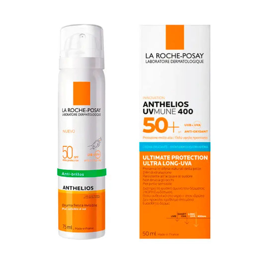 La Roche Posay Anthelios Gesichtsnebel Pack Spf50 75Ml + Uvmune 400 Spf50+ 50Ml
