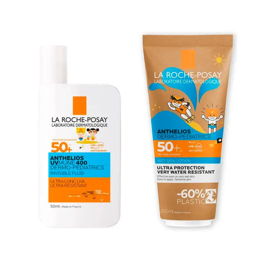 La Roche Posay Anthelios Fluid Kinderpackung Spf50+ 50Ml + Nasshaut Kinderpackung Spf50+ 200Ml