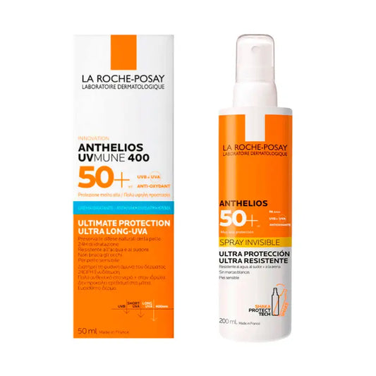 La Roche Posay Pack Anthelios Uvmune 400 Spf50+ 50Ml + Unsichtbares Spray Spf50+ 200Ml
