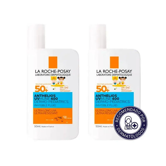 La Roche Posay Anthelios Uvmune 400 Dermopediatrics Unsichtbares Fluid Pack Spf50+, 2x50 ml