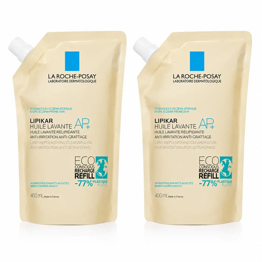 La Roche Posay Pack La Roche Posay Lipikar Waschöl Ap+ Nachfüllpackung, 400 ml, x2