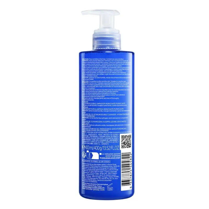 La Roche Posay Toleriane Doppelt schäumendes Reinigungsgel, 400 ml