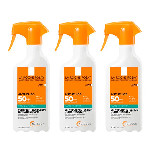 La Roche Posay Triplo Anthelios Familie Spray Spf 50+, 3 X 300 Ml