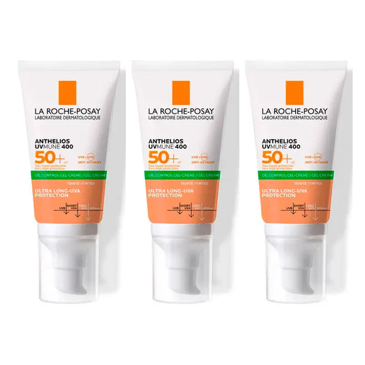 La Roche Posay Triplo Anthelios Uvmune 400 Oil Control Gel-Cream Spf50+ Farbe, 3 X 50 Ml