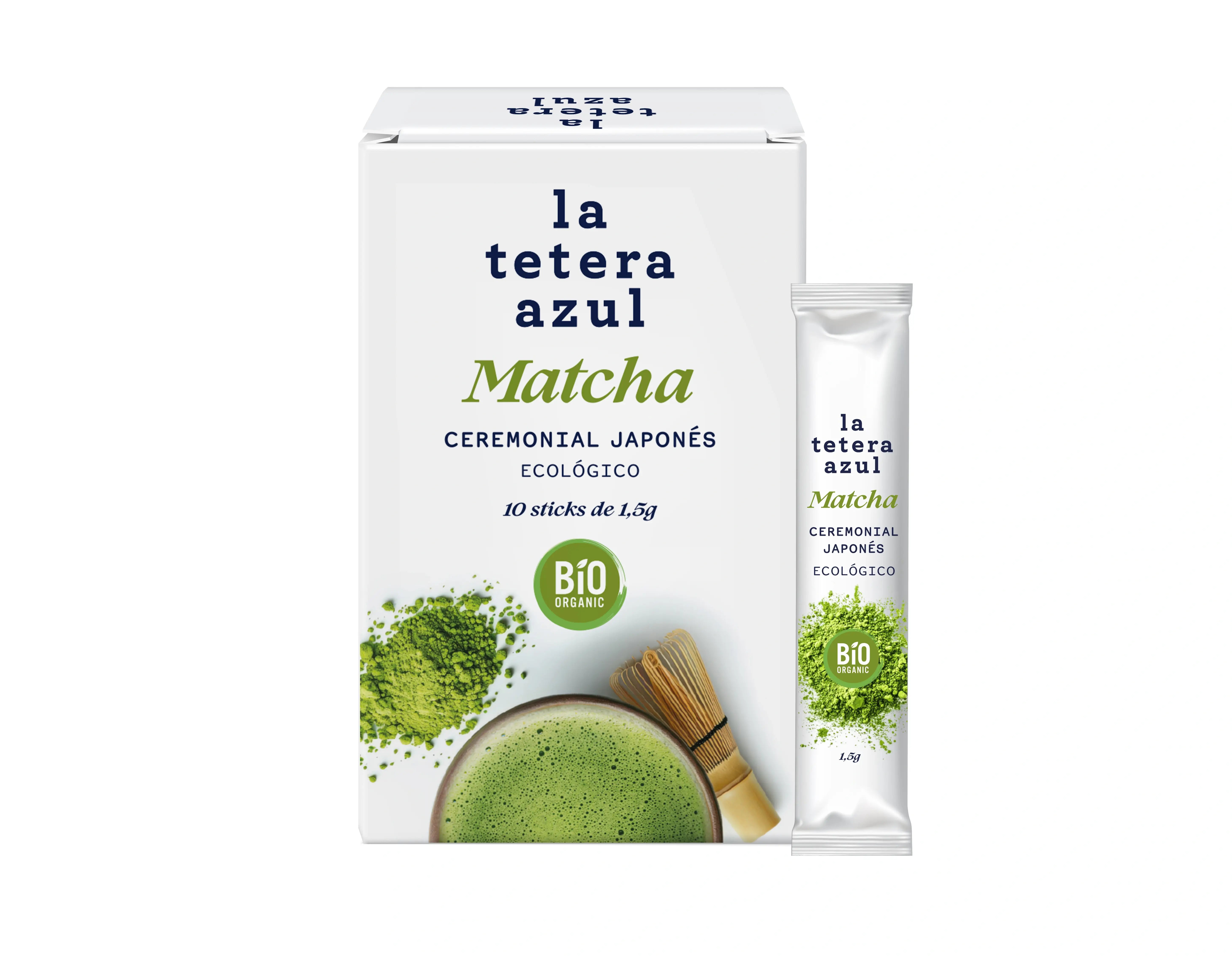 Ceremonial Premiun Japanischer Matcha Blaue Teekanne Premiun 10 Stangen à 1,5g.