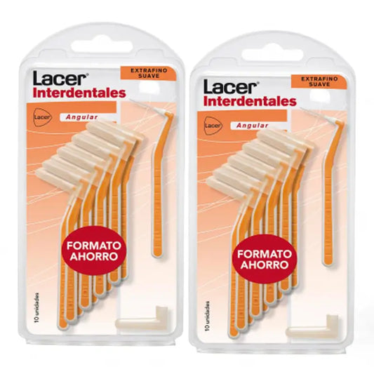 Lacer Duplo eckige Interdentalbürste Extrafine Soft 2 x 10 Stück