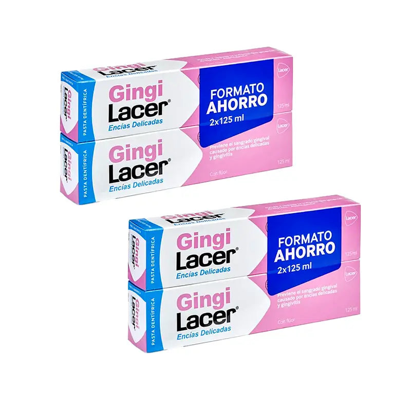 Lacer Gingilacer Zahnpasta Packung, 4 x 125 ml