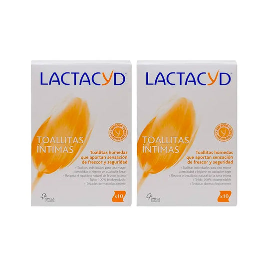 Lactacyd Duplo Individuelle Intim-Hygiene-Tücher 2 x 10 Einheiten