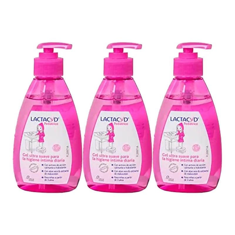 Lactacyd Paediatric Triple Gel Ultra Gentle Tägliche Intimhygiene 3 x 200 ml