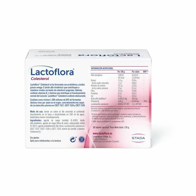 Lactoflora Probiotic Cholesterin Vanille-Geschmack 30 Sticks