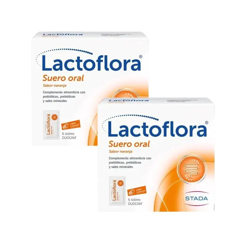 Lactoflora Oral Serum mit Probiotika, Präbiotika und Mineralsalzen mit Orangengeschmack, 6 Sachets