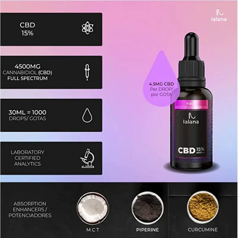Lalana Cbd Öl Vollspektrum 15%, 30 ml