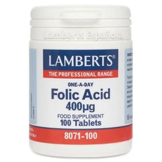 Lamberts Folic Acid 400 mg. 100 Tablets