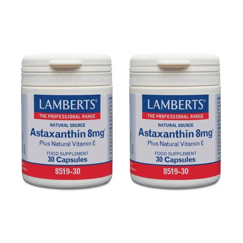 Lamberts Astaxanthin mit Vitamin E, 2X30 Kapseln