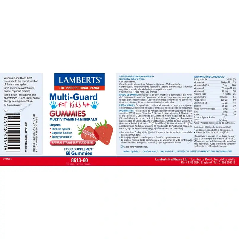 Lamberts Multi-Guard für Kinder, 60 Gummibärchen