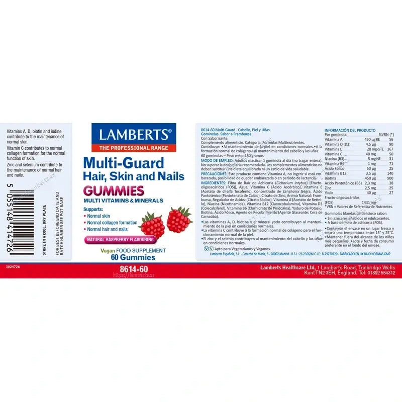 Lamberts Multi-Guard Haare, Haut und Nägel, 60 Gummibärchen