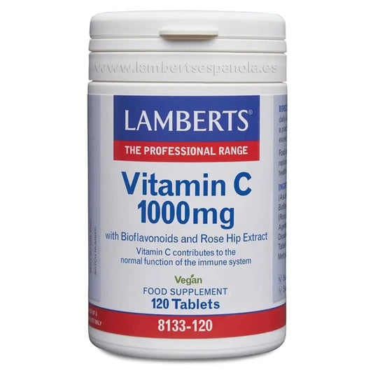 Lamberts Vitamin C 1000 Mg + Bioflavonoide & Hagebutten, 120 Tabletten