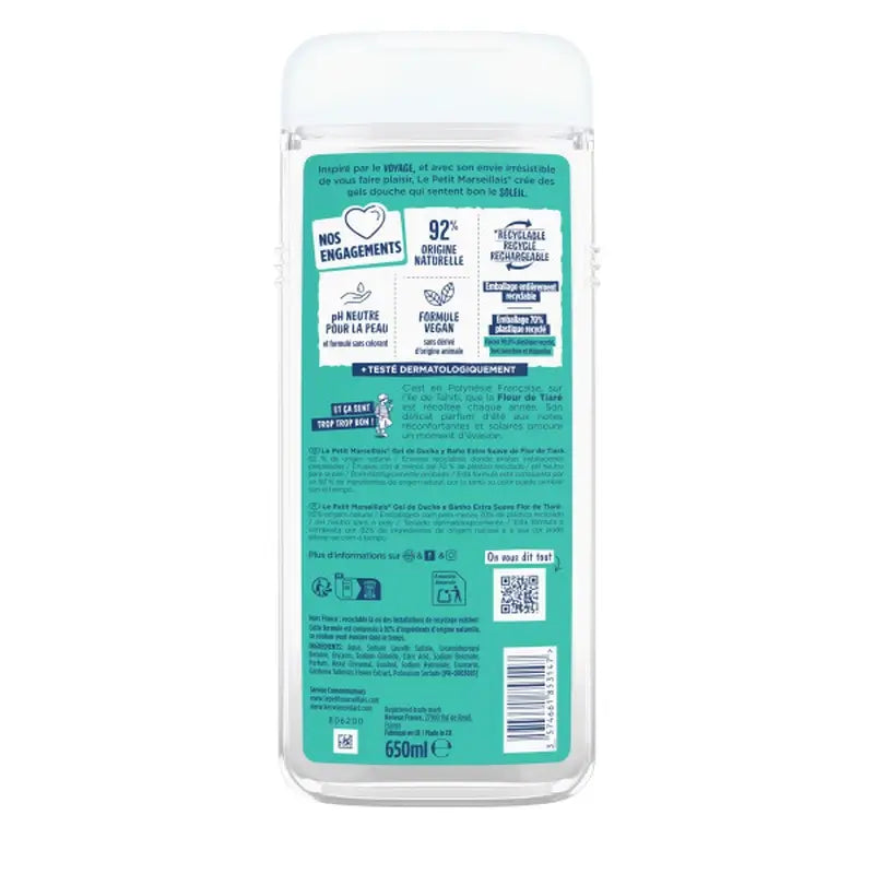 Le Petit Marseillais Extra-mildes Duschgel mit Tiaré-Blüten, 650 ml