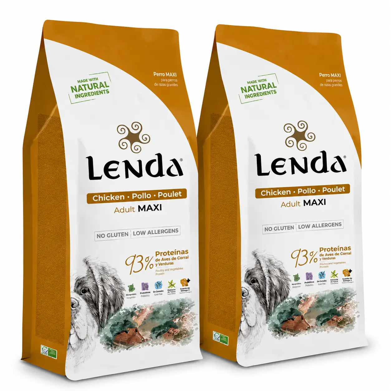 Lenda Adult Dog Maxi Huhn, 2 X 12 kg
